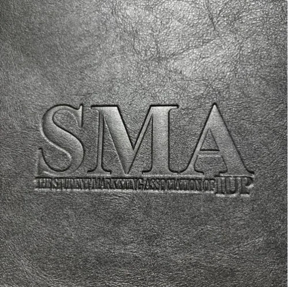 IUP SMA Student Marketing Association Black Zippered Padfolio Portfolio Leed's